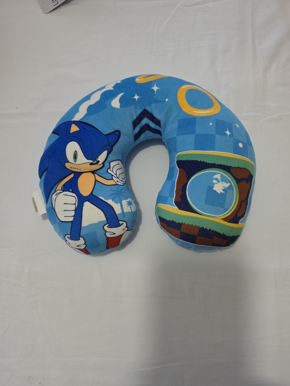Sonic the Hedgehog Travel Neck Pillow - SEGA Licensed - Green Hill Zone Design